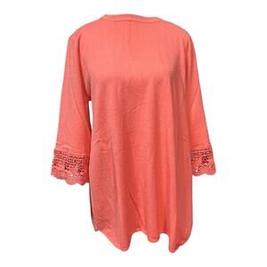 Hayden Los Angeles Size Medium Coral Knit Top